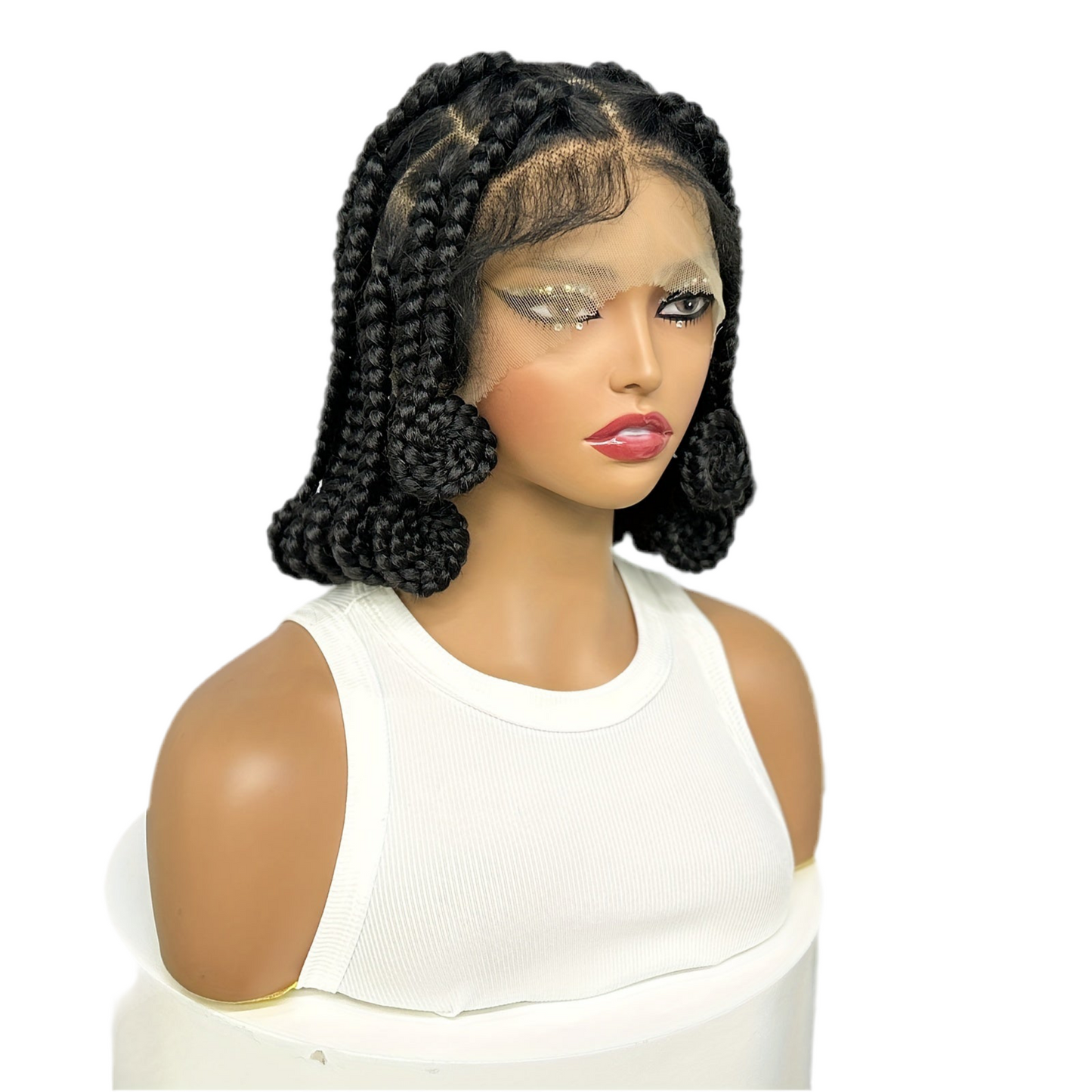 Synthetic Braids Full Lace Wig with Wrapped Ends