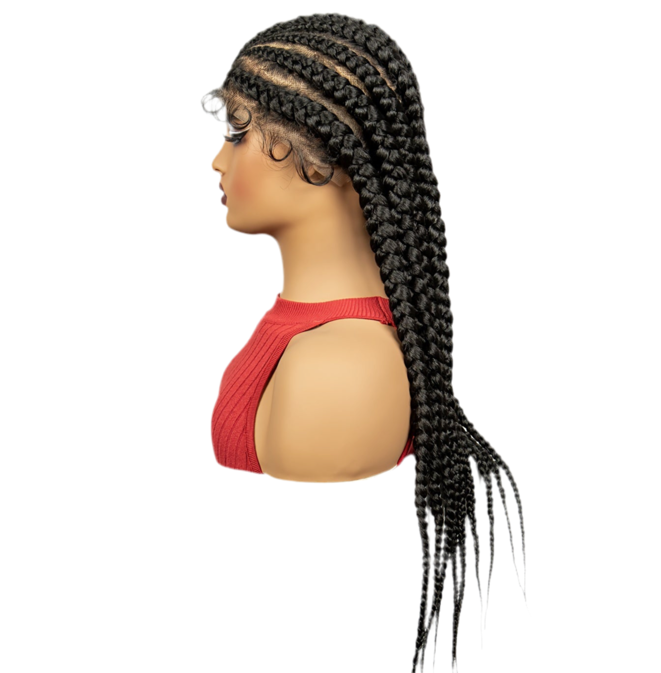 9 Flat Braids Synthetic Full Lace Wig