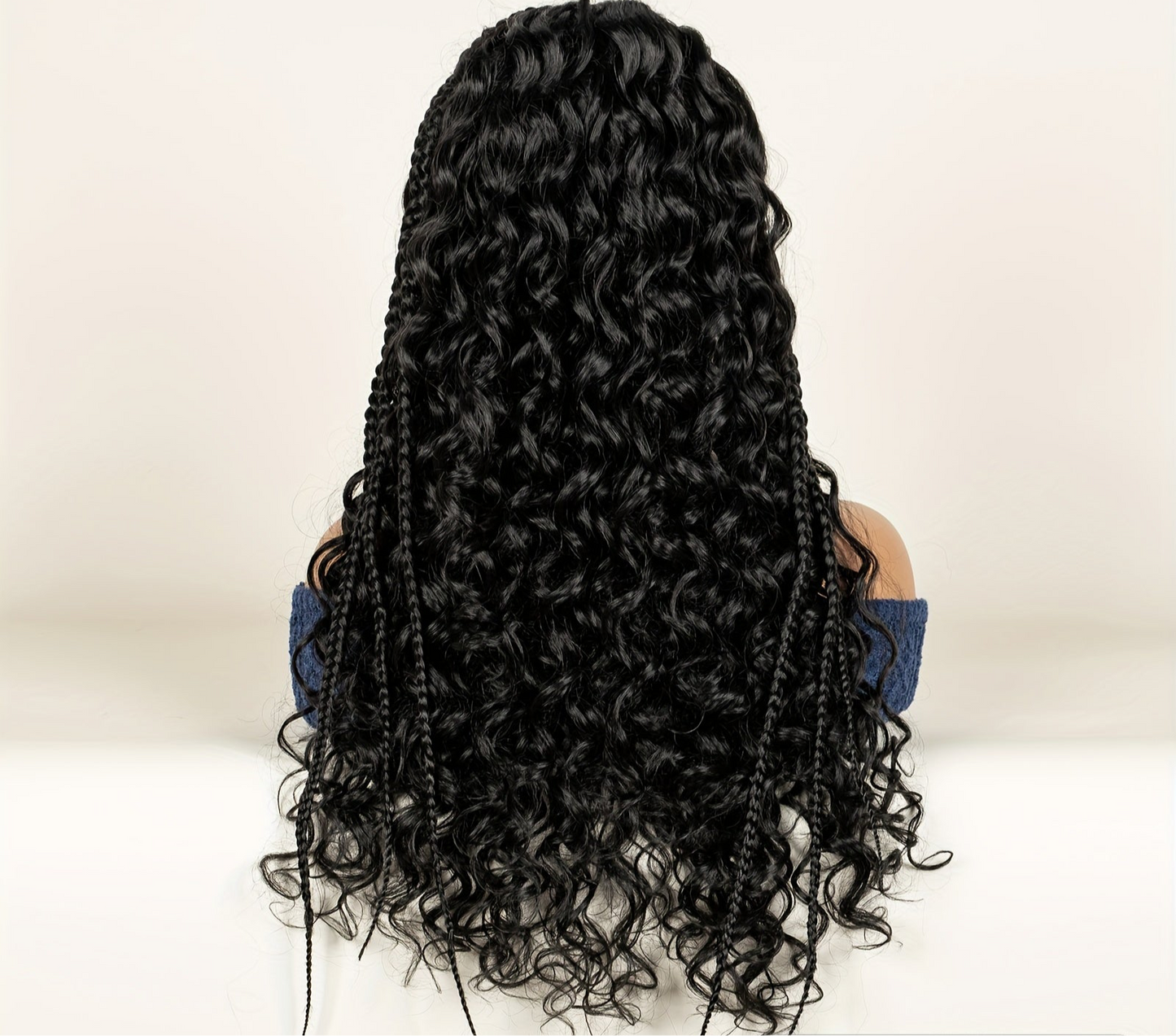 Synthetic Curly Front Lace Wig with 6 Front Braids
