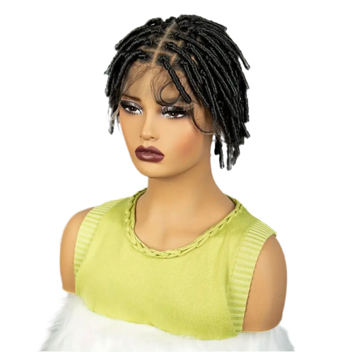 Short Faux Locs Synthetic Full Lace Wig