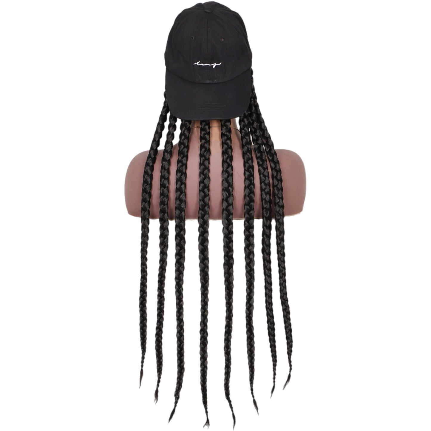 8 Long Braids Synthetic Wig with Built-in Cap