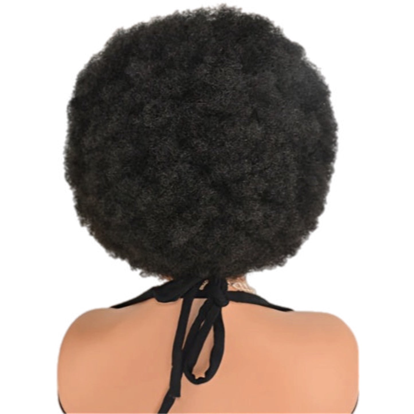 Perruque en Dentelle d’Afro Crépus Synthétique avec Nattes à l’Avant [Modèle #1]