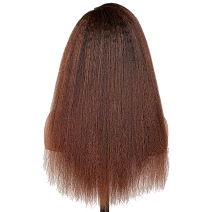 HH Kinky Curly Brown Gradient Front Lace Wig
