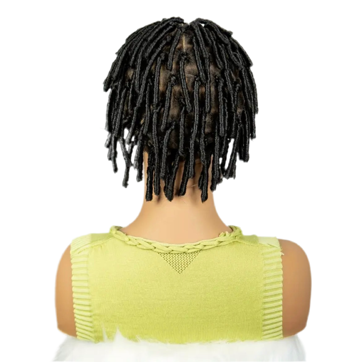 Short Faux Locs Synthetic Full Lace Wig