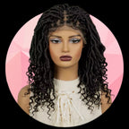 Faux Locs avec Bouts Frisés 16" à Dentelle Frontale #0016