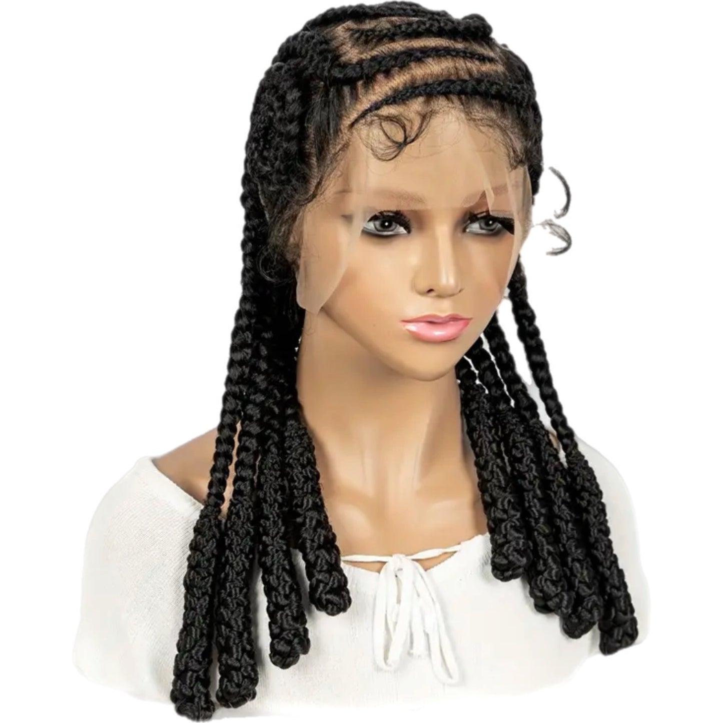 Synthetic Bantu Braids Full Lace Wig [Style #3]
