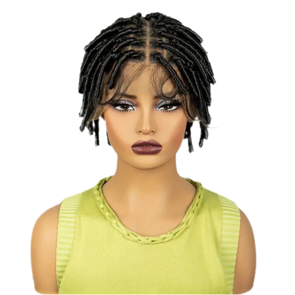 Short Faux Locs Synthetic Full Lace Wig
