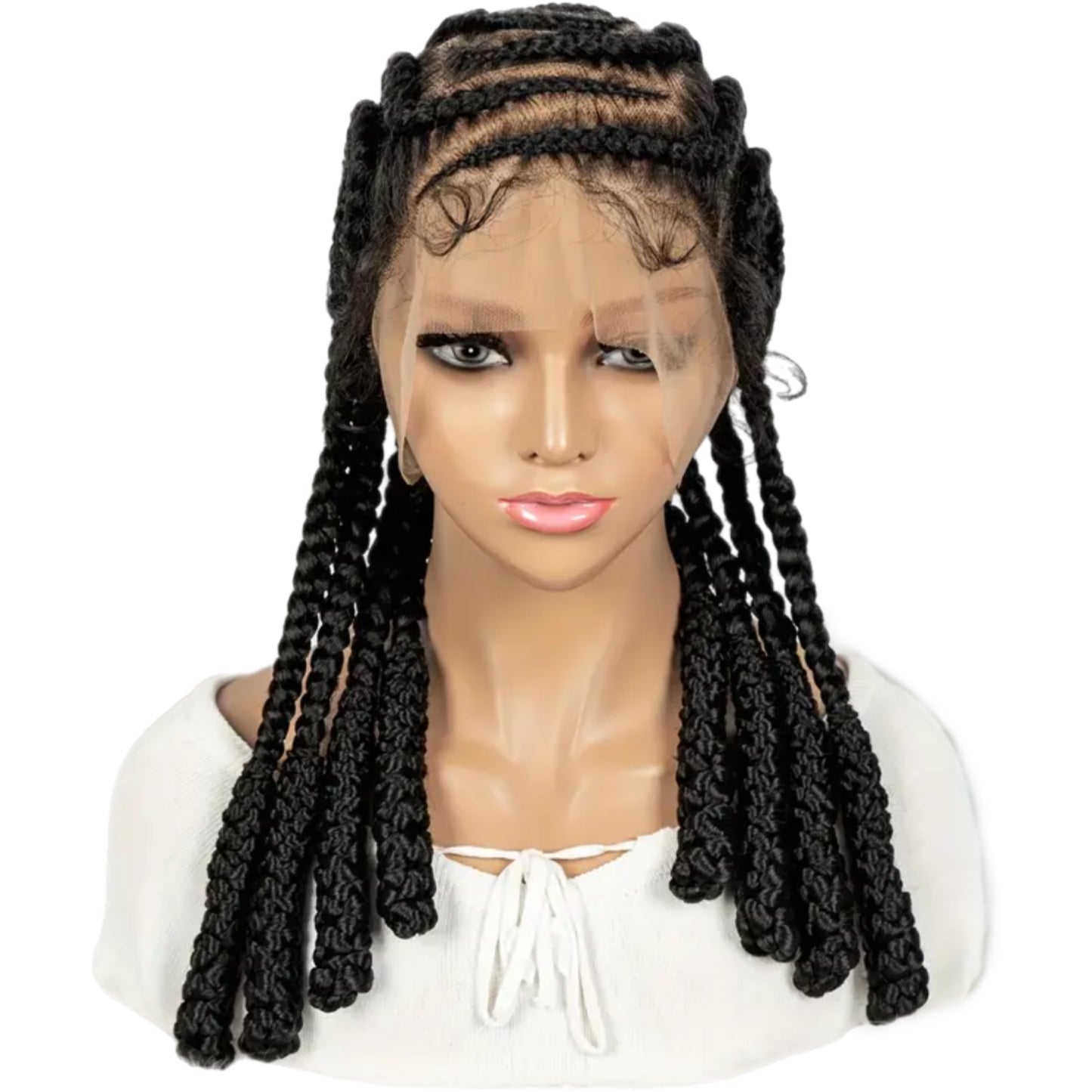 Synthetic Bantu Braids Full Lace Wig [Style #3]