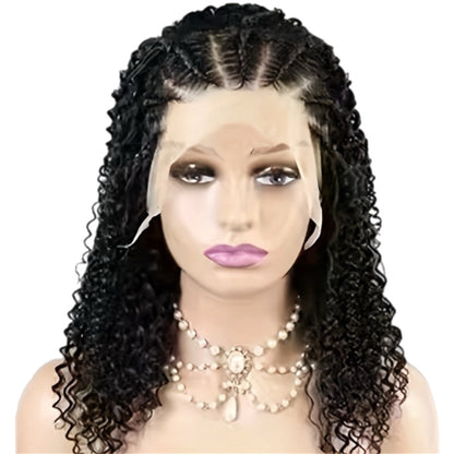 HH Curly Front Lace Wig with 7 Front Braids