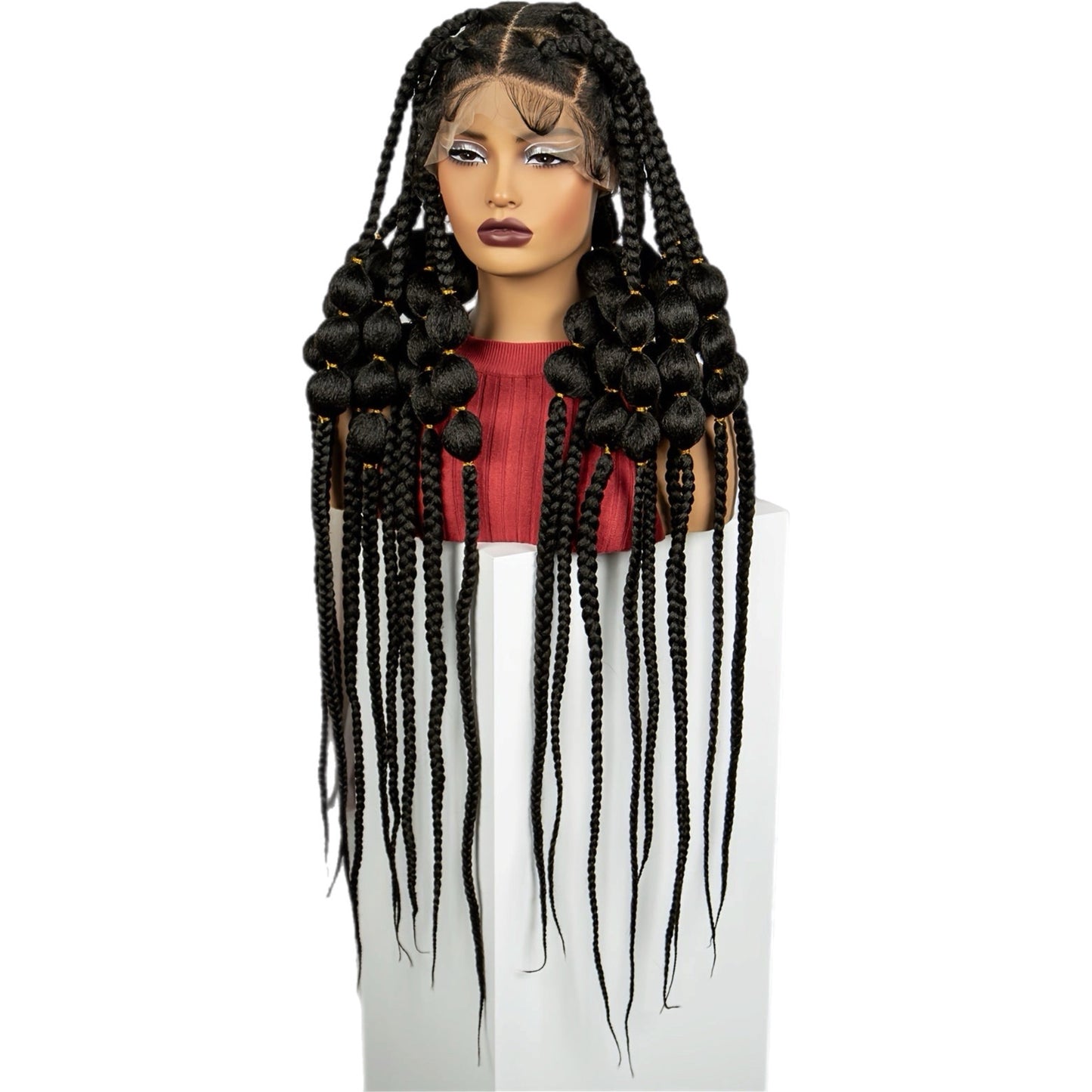 Synthetic Bubble Braids Full Lace Wig