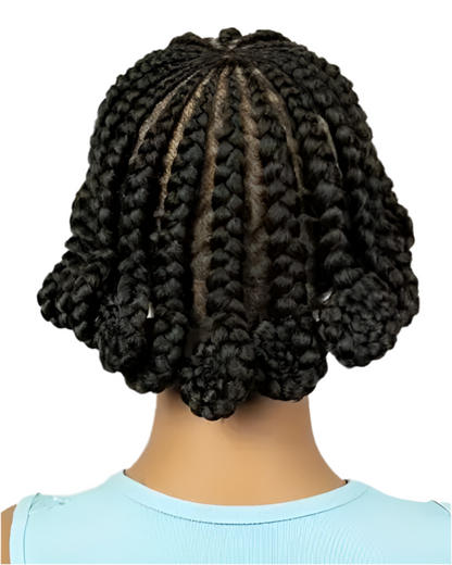 Synthetic 360 Braided Full Lace Wig with Wrapped Ends