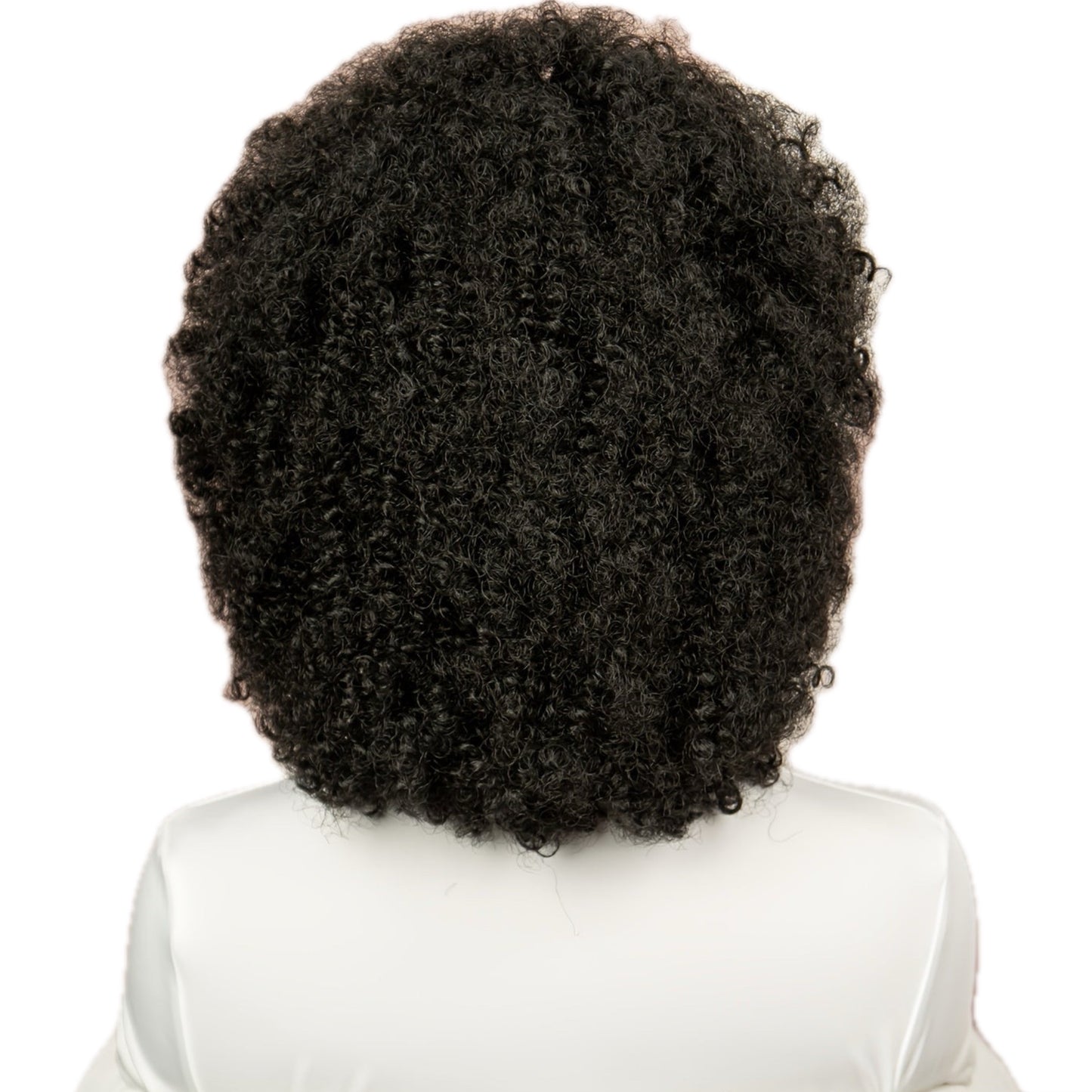 Perruque en Dentelle d’Afro Crépus Frisé Synthétique avec Nattes à l’Avant [Modèle #1]