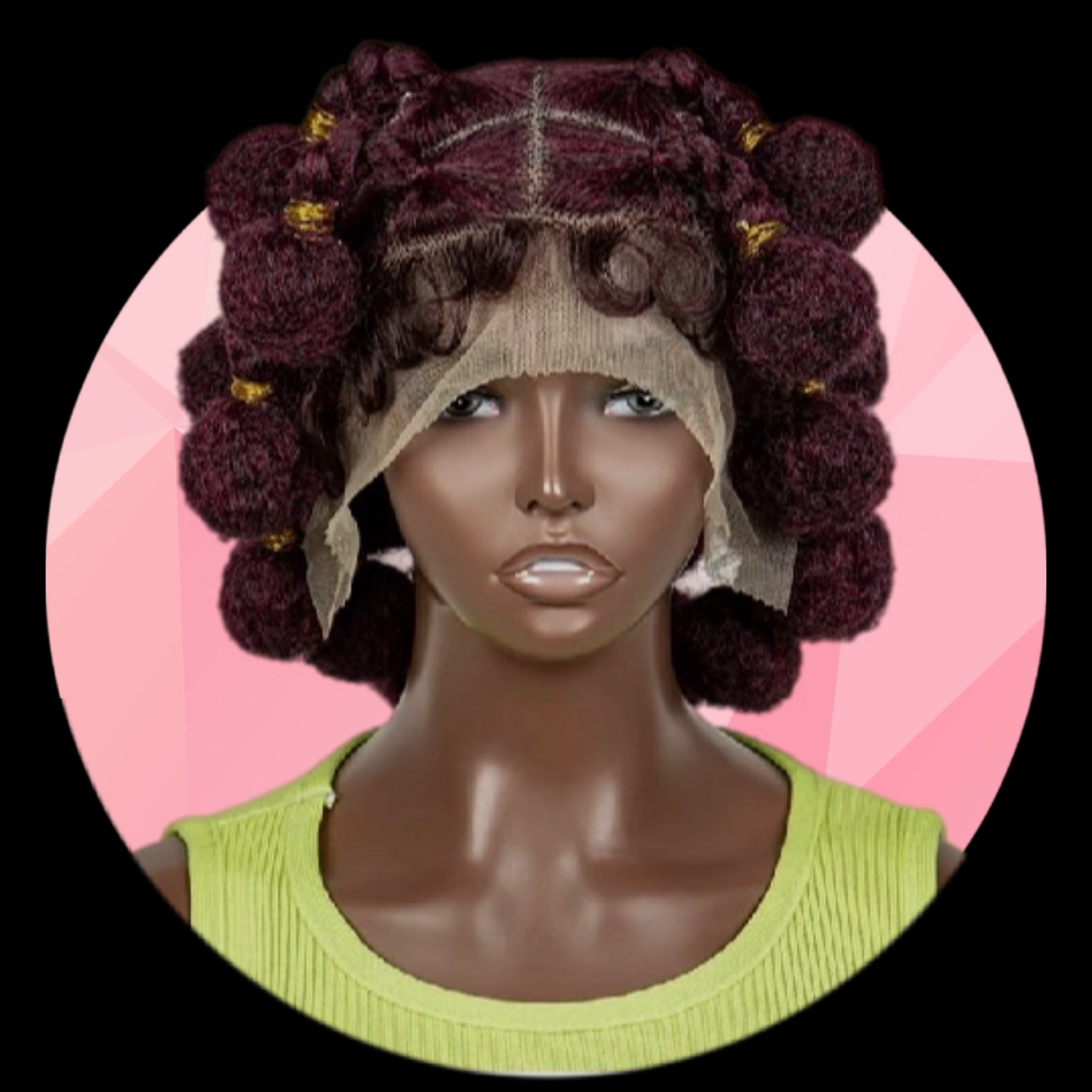 Tresses Courtes en Bulles 6" à Dentelle Complète (3 couleurs disponibles) #0001