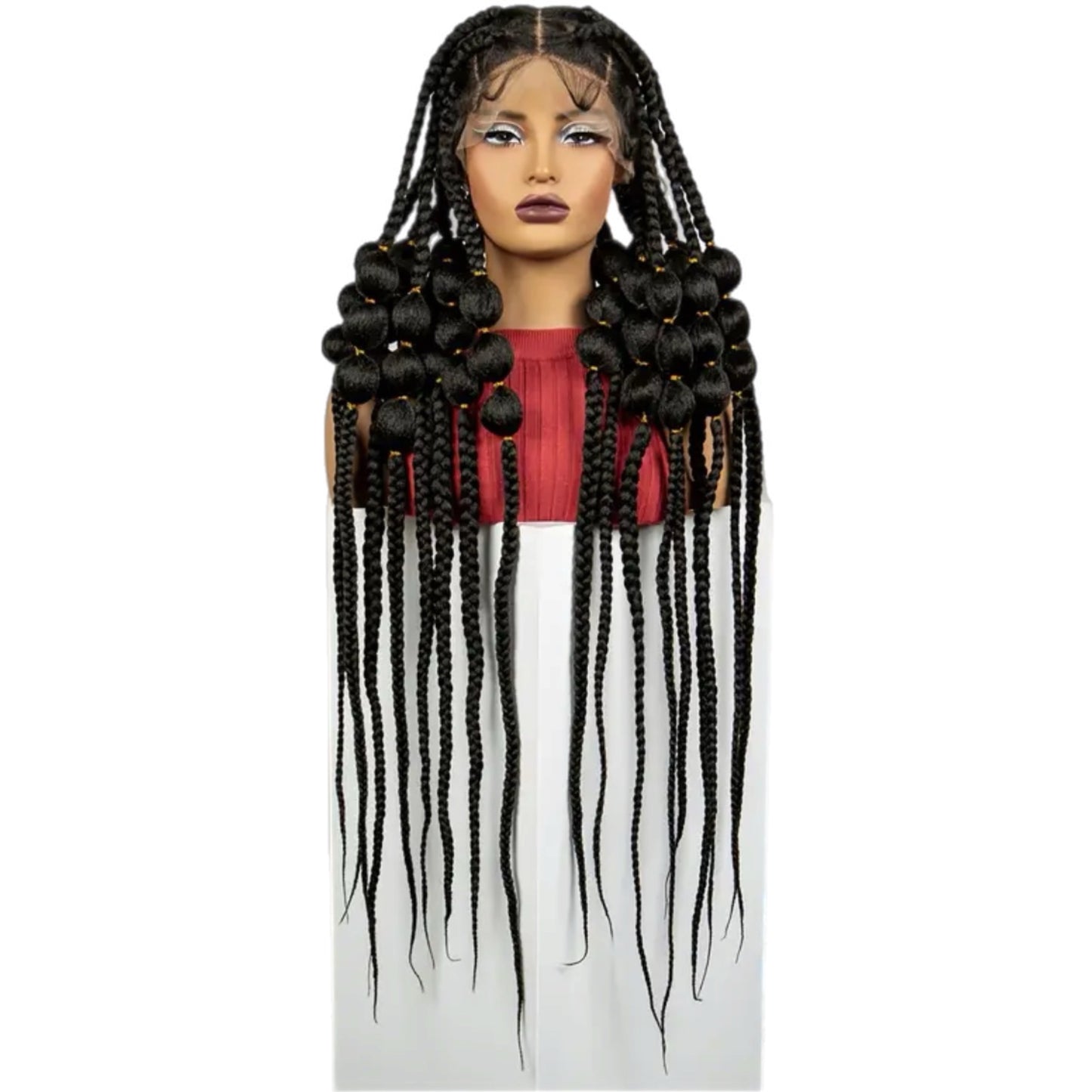 Synthetic Bubble Braids Full Lace Wig