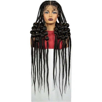 Synthetic Bubble Braids Full Lace Wig