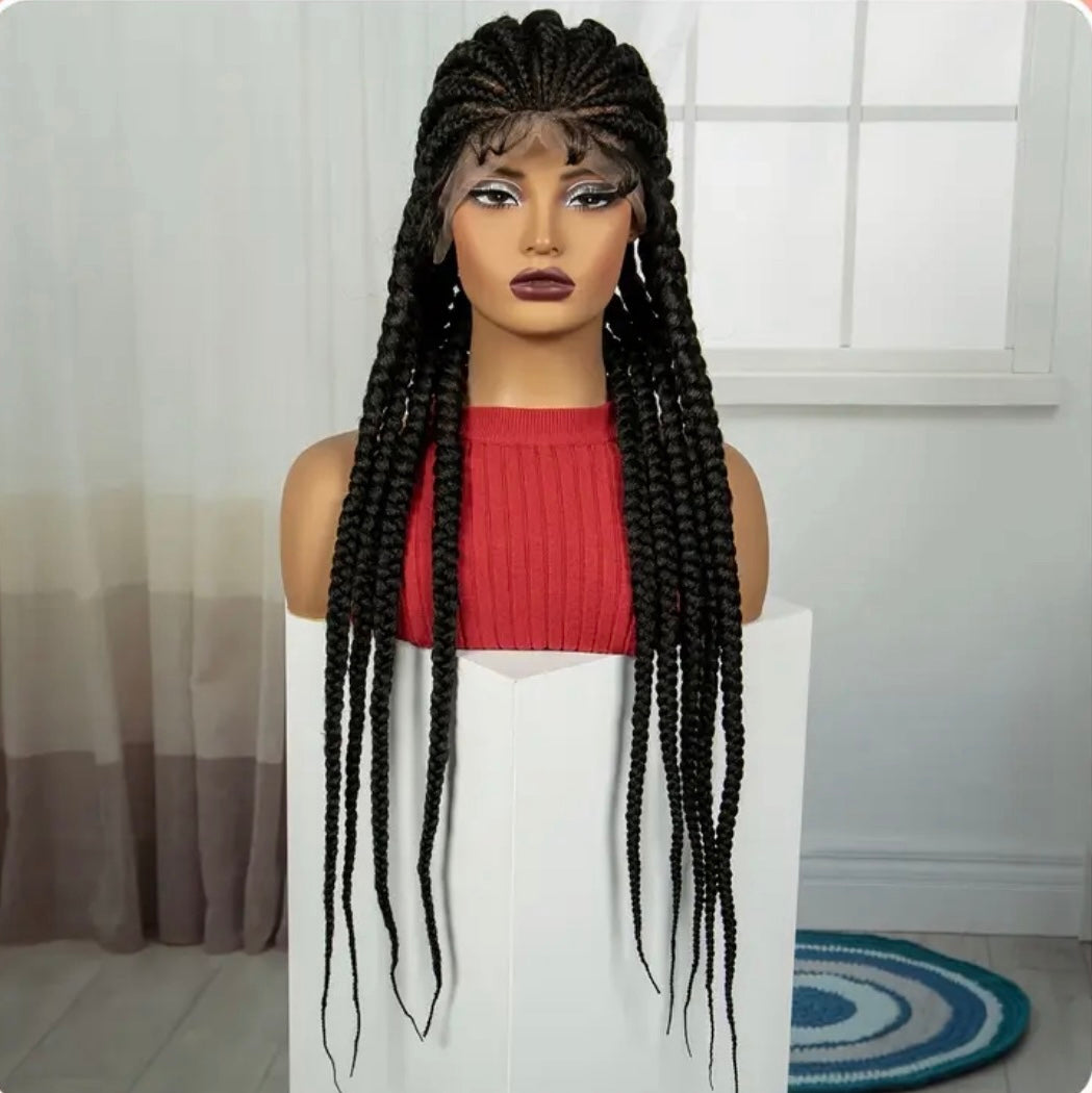 Tresses Collées 34" à Dentelle Complète #0007