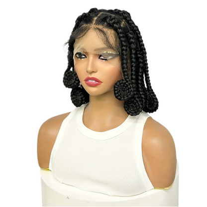 Synthetic Braids Full Lace Wig with Wrapped Ends