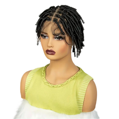 Short Faux Locs Synthetic Full Lace Wig