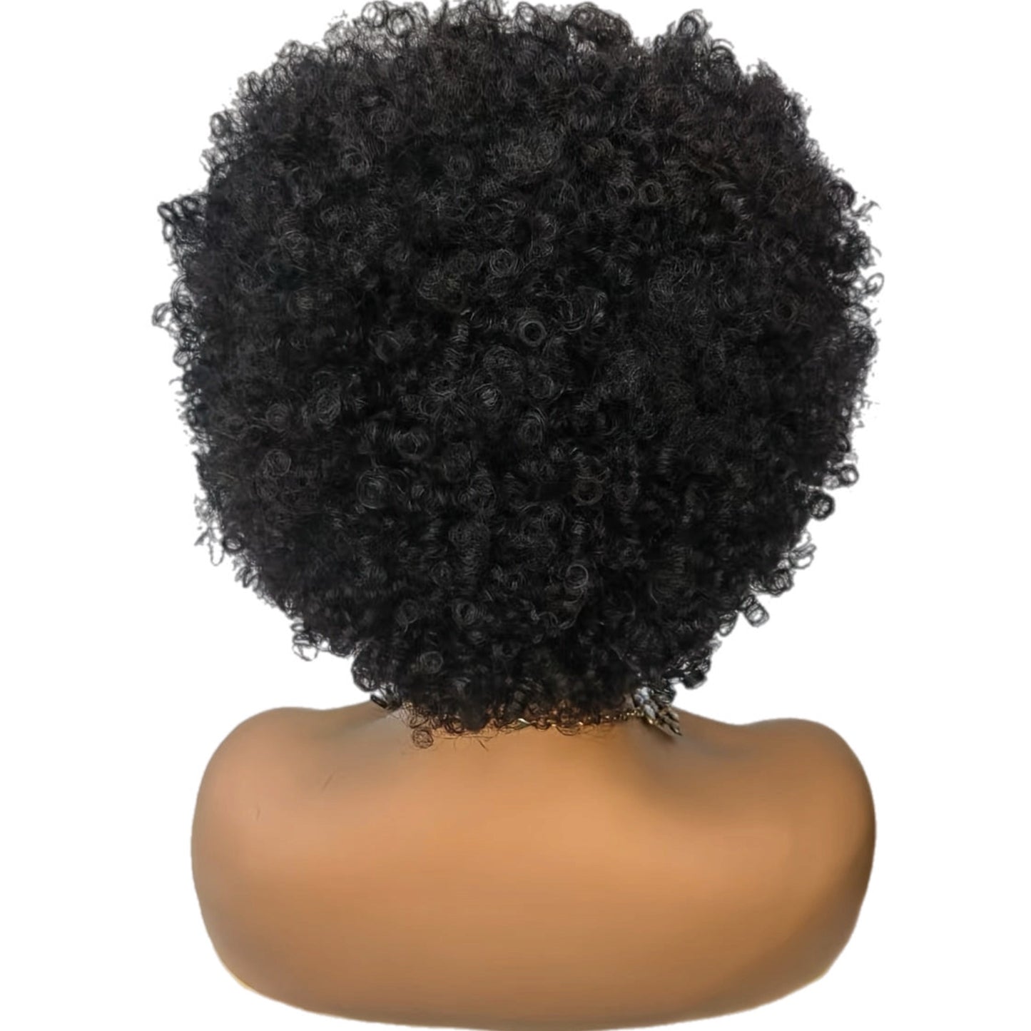 Perruque en Dentelle d’Afro Crépus Frisé Synthétique avec Nattes à l’Avant [Modèle #7]