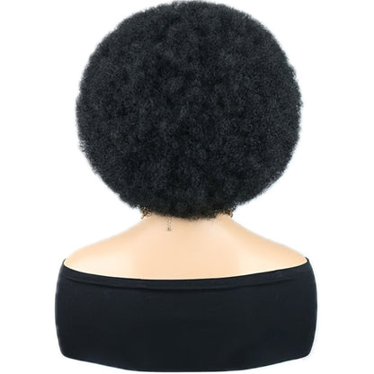 Perruque en Dentelle d’Afro Crépus Synthétique avec Nattes à l’Avant [Modèle #10]