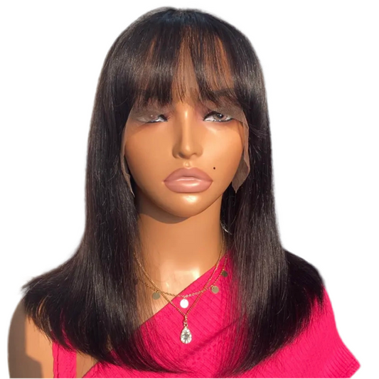 HH Straight Bob Style Lace Wig with Bangs