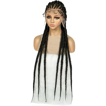 7 Big Braids + 6 Small Zig Zag Braids Synthetic Full Lace Wig