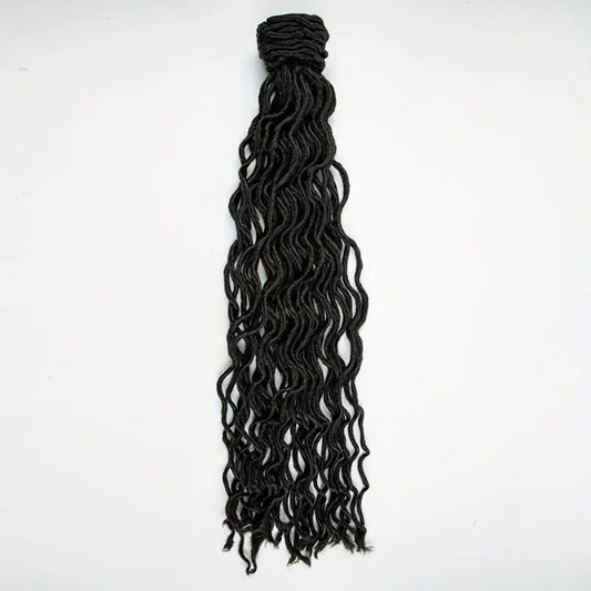 Clip-in Synthetic Curly Faux Locs Hairpiece