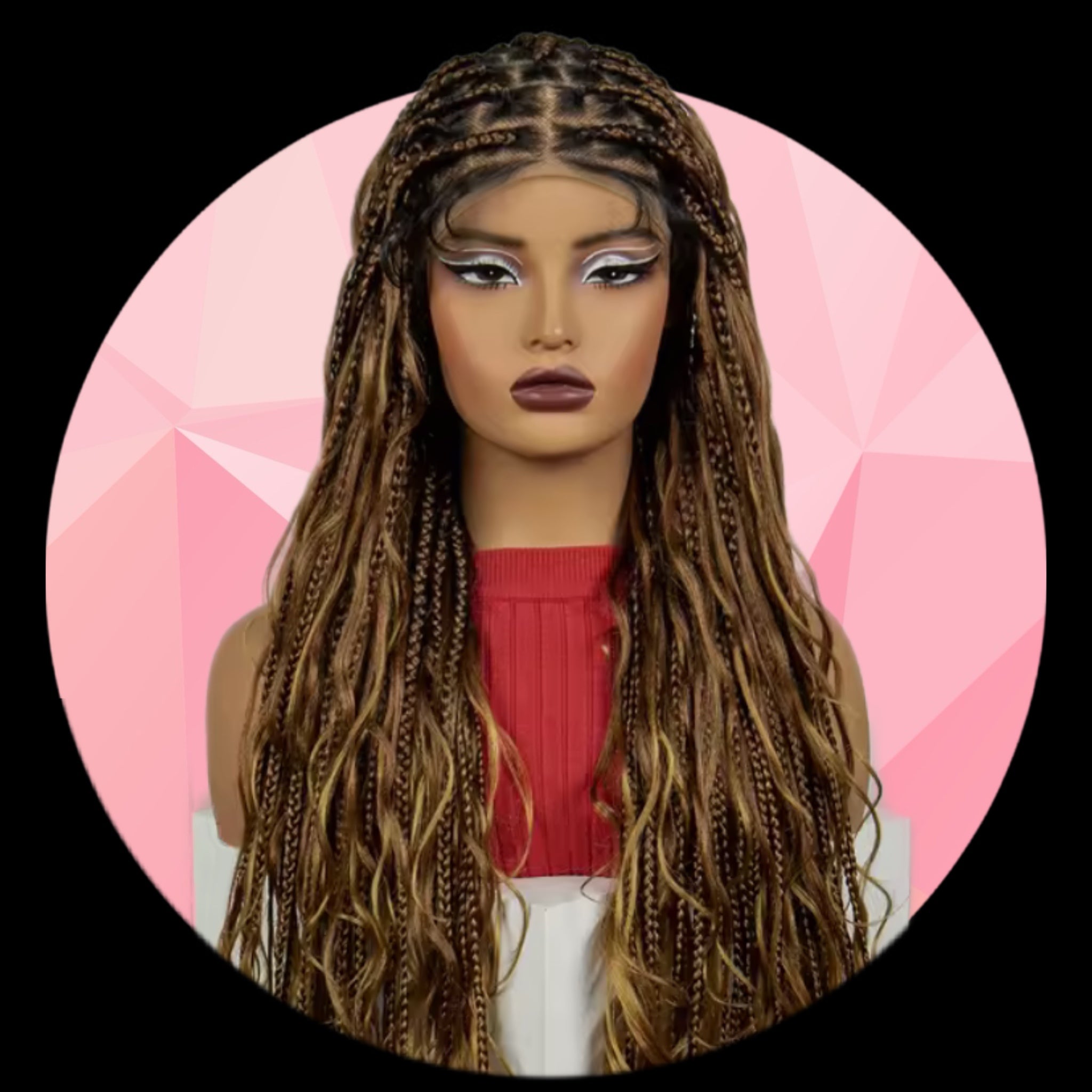 Tresses Boho Brun 34" à Dentelle Complète #0020