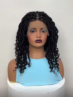 Faux Locs avec Bouts Frisés 16" à Dentelle Frontale #0016